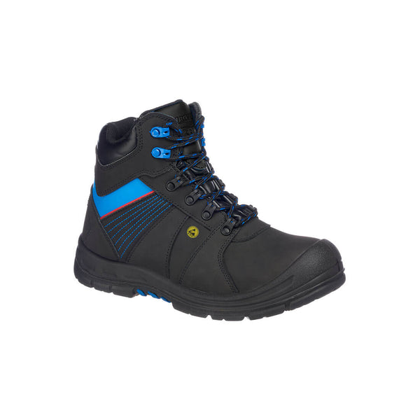 Black Compositelite Protector safety boot with ESD protection and composite toe cap.