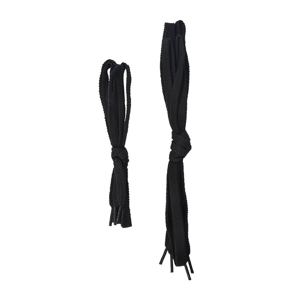 Black 150cm bootlace designed for durability and secure fit in safety footwear.