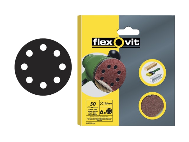 Flexovit Hook & Loop Sanding Discs 125mm