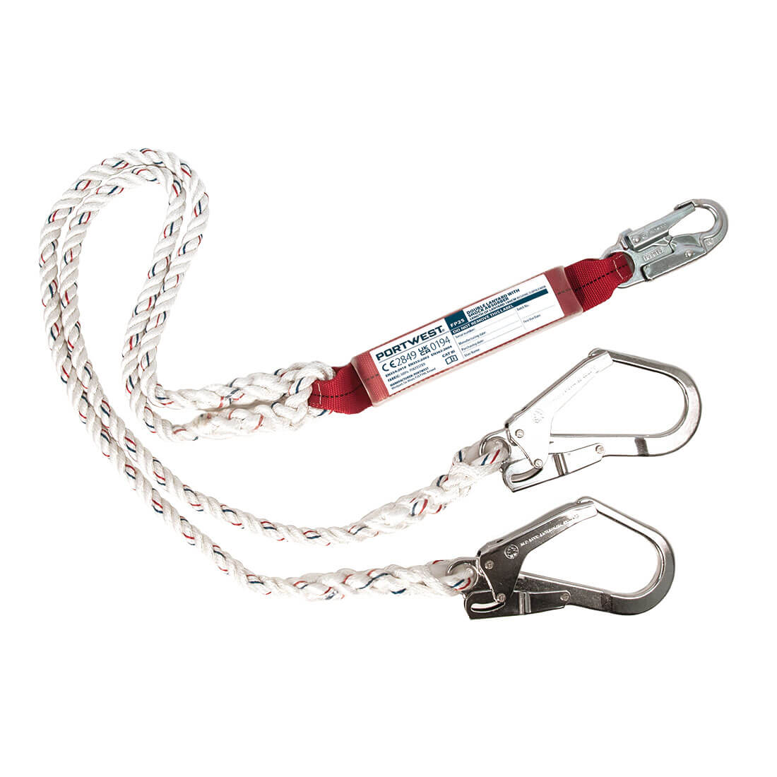 Portwest Double 1.8m Lanyard With Shock Absorber