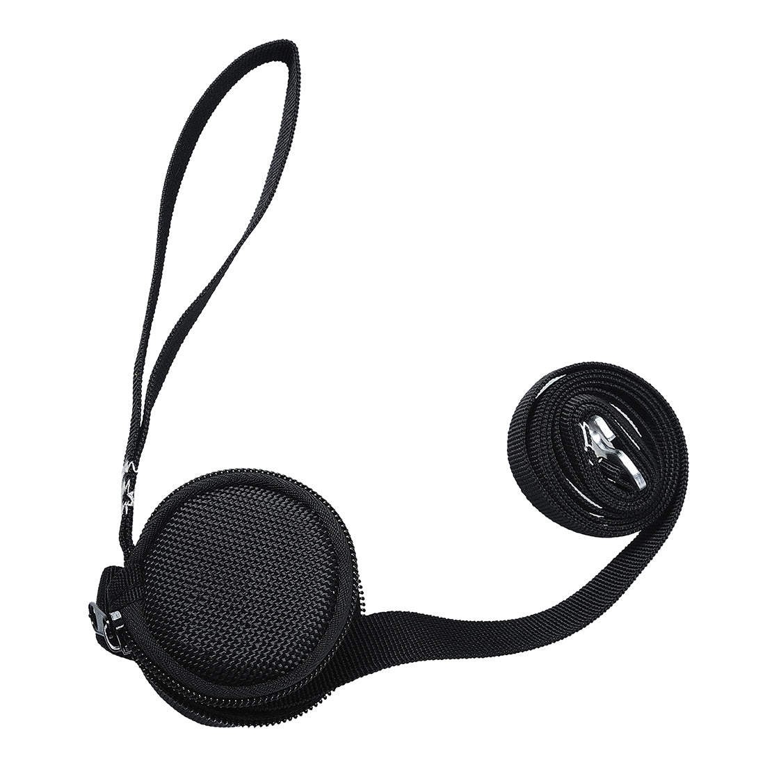 A pair of black Portwest Suspension Trauma Safety Straps (FP98) coiled on a white background.