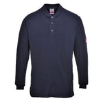 Portwest Flame Resistant Anti-Static Long Sleeve Polo Shirt - thumbnail 3