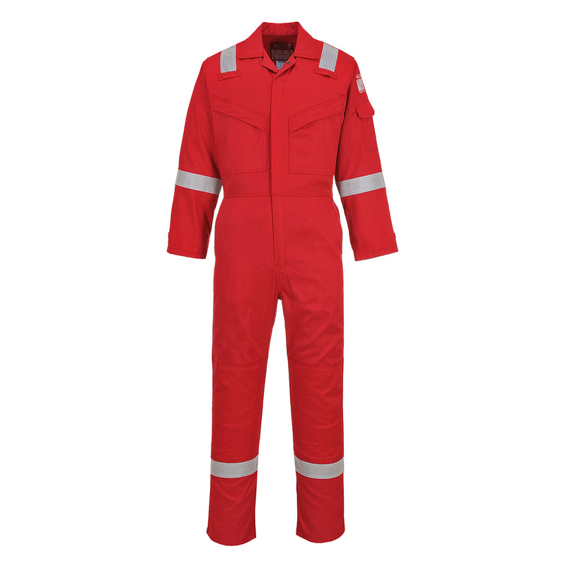 Portwest FR21 red anti-static coverall – super lightweight flame-resistant work coverall