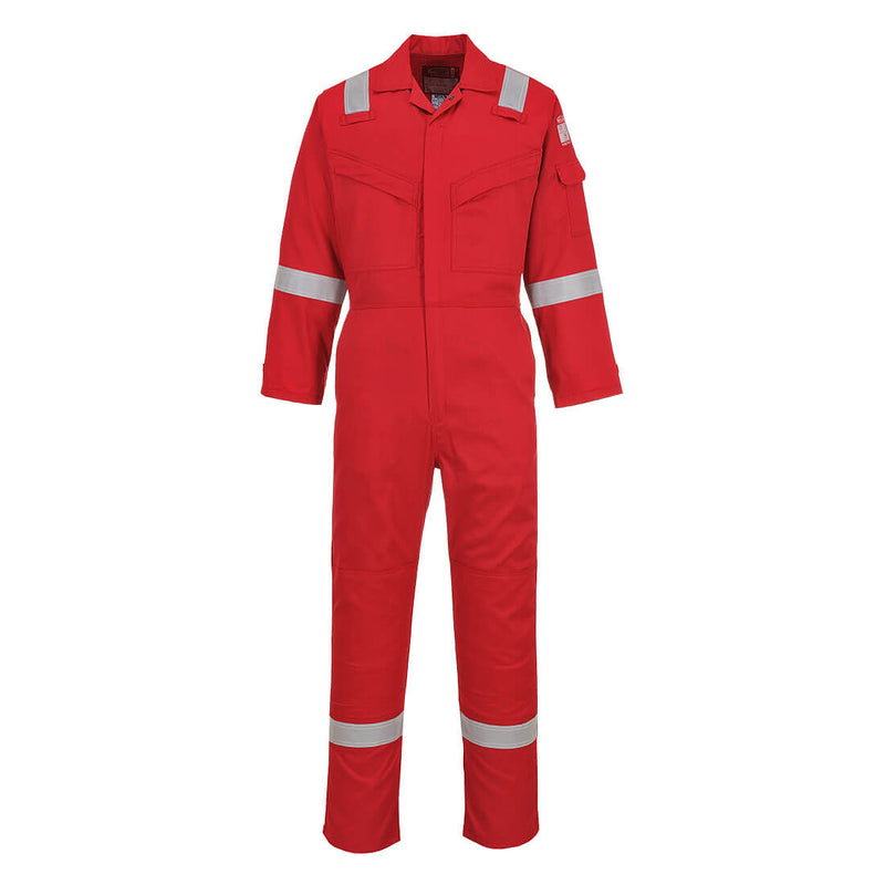 Portwest FR21 tan flame-resistant coverall – lightweight 210g anti-static protective suit