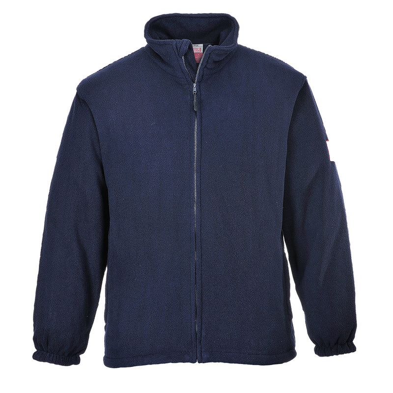 Portwest FR30 navy fleece jacket – anti-static flame-resistant workwear by Portwest