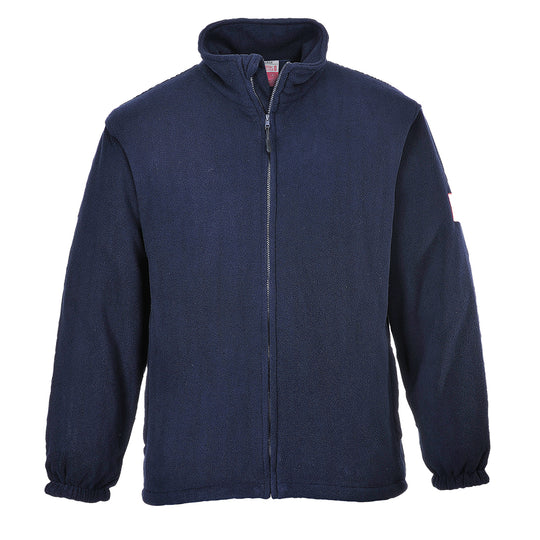 Portwest FR30 navy fleece jacket – anti-static flame-resistant workwear by Portwest