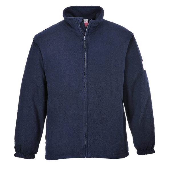 Portwest FR30 navy fleece jacket – anti-static flame-resistant workwear by Portwest