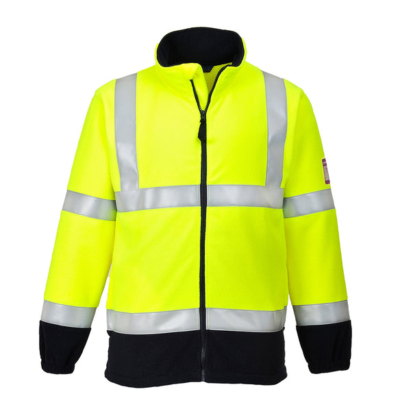 Portwest FR31 yellow hi-vis fleece – anti-static flame-resistant safety jacket by Portwest