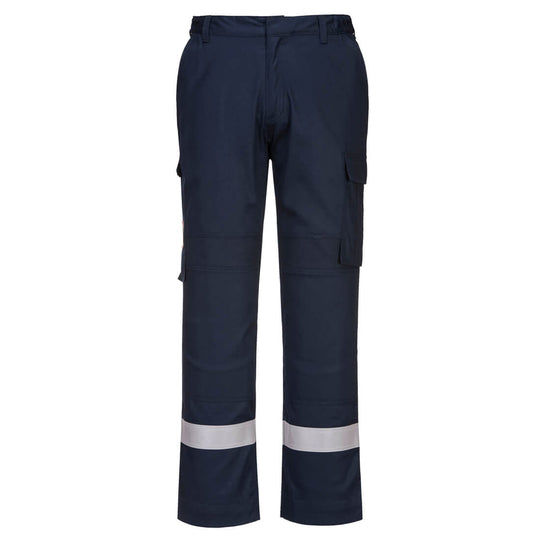 Portwest Bizflame Plus Lightweight Stretch Trouser FR401 in navy.