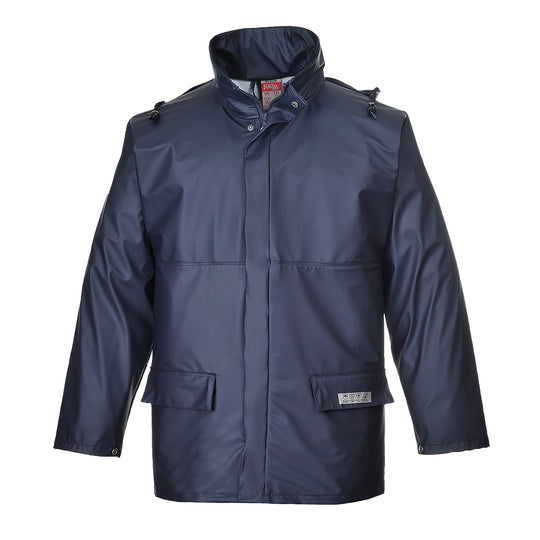 Navy Portwest Sealtex Flame Jacket FR46 offering waterproof flame-resistant coverage