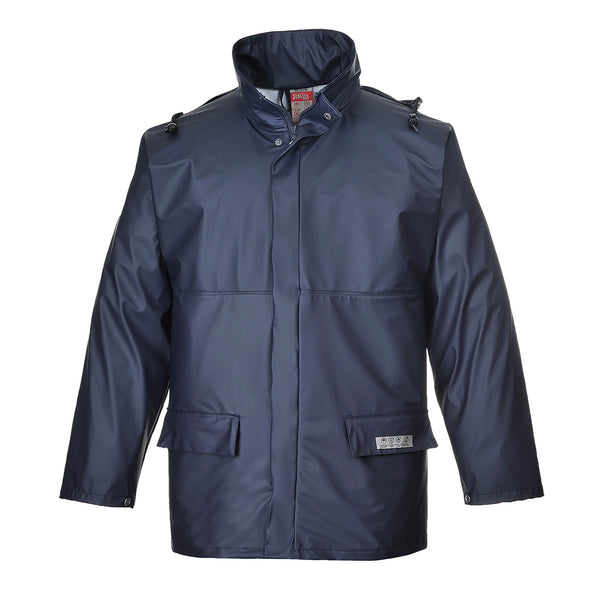 Navy Portwest Sealtex Flame Jacket FR46 offering waterproof flame-resistant coverage