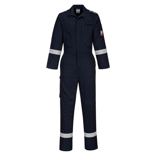 Navy Portwest Lightweight Stretch Coverall FR502 with durable and breathable FR fabric