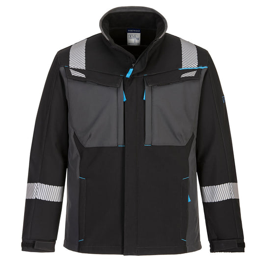 Black Portwest WX3 FR Softshell Jacket FR704 designed for mobility and fire protection