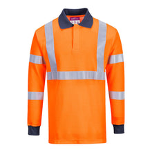 Portwest Flame Resistant FR RIS Orange Rail Polo Shirt