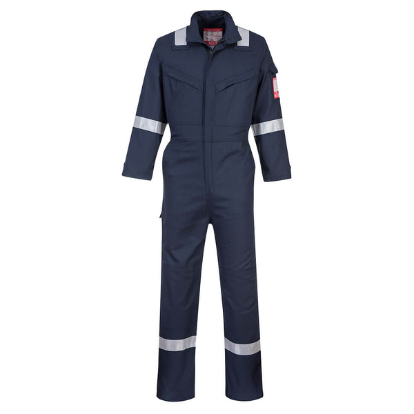 Navy Portwest Bizflame Ultra Coverall FR93 for arc flash and flame-resistant safety