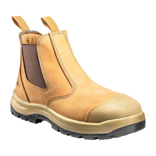 White dealer boot with elastic sides and slip-resistant sole