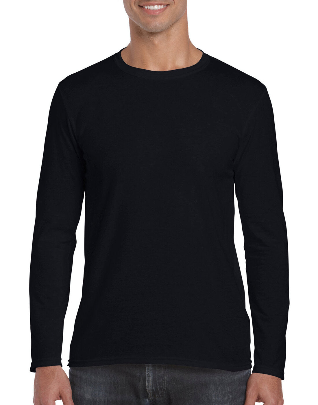 Gildan Soft Style Adult Long Sleeve T-Shirt - Black