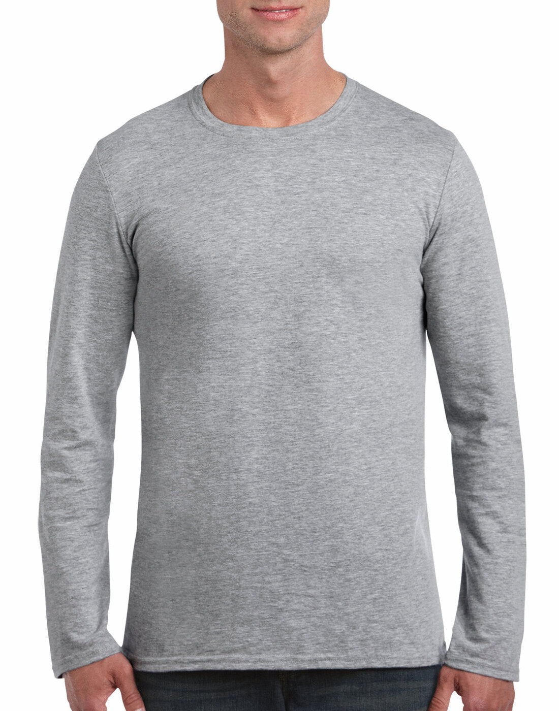 Gildan Soft Style Adult Long Sleeve T-Shirt - Sports Grey