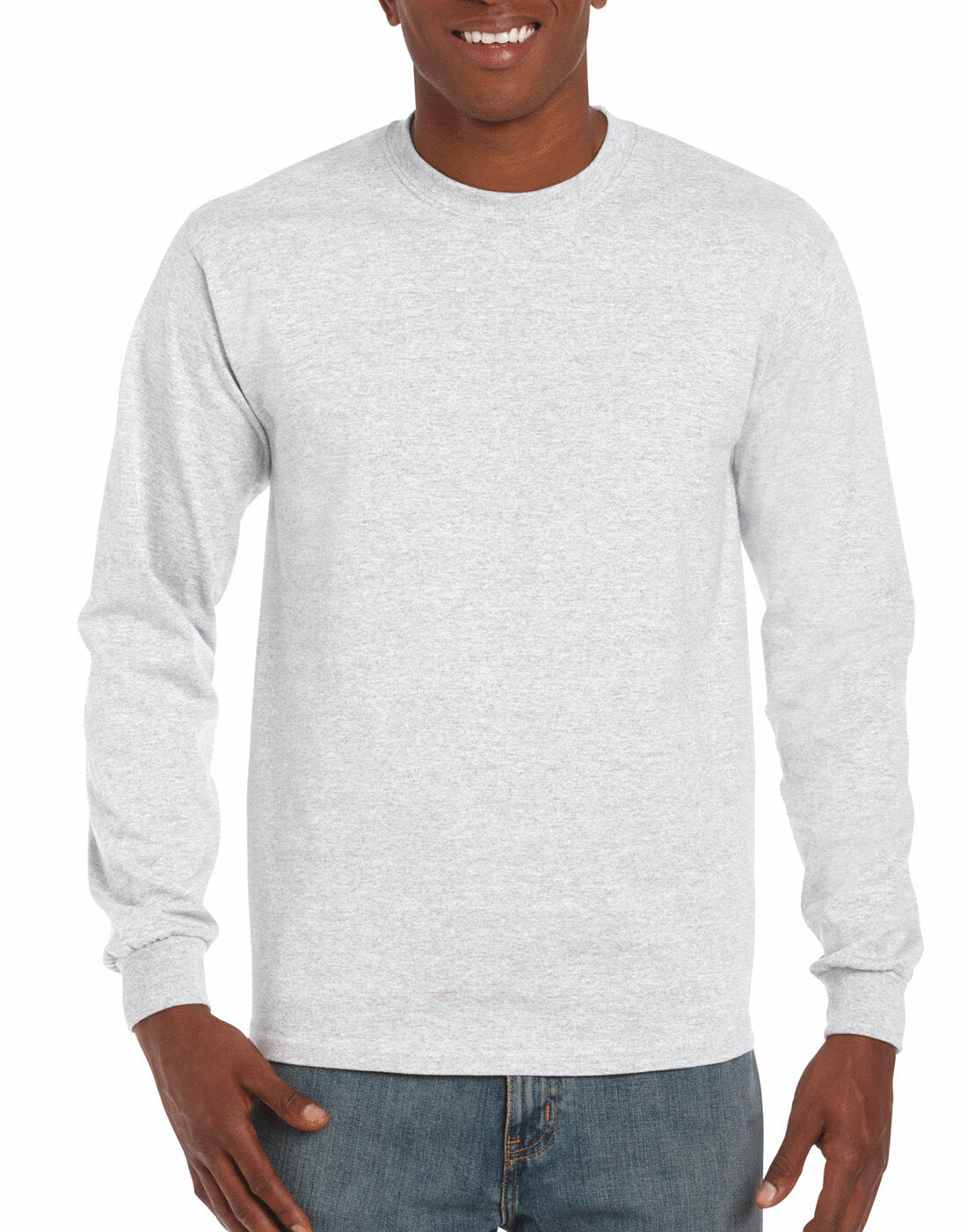 Gildan Ultra Cotton Adult Long Sleeve T-Shirt - Ash