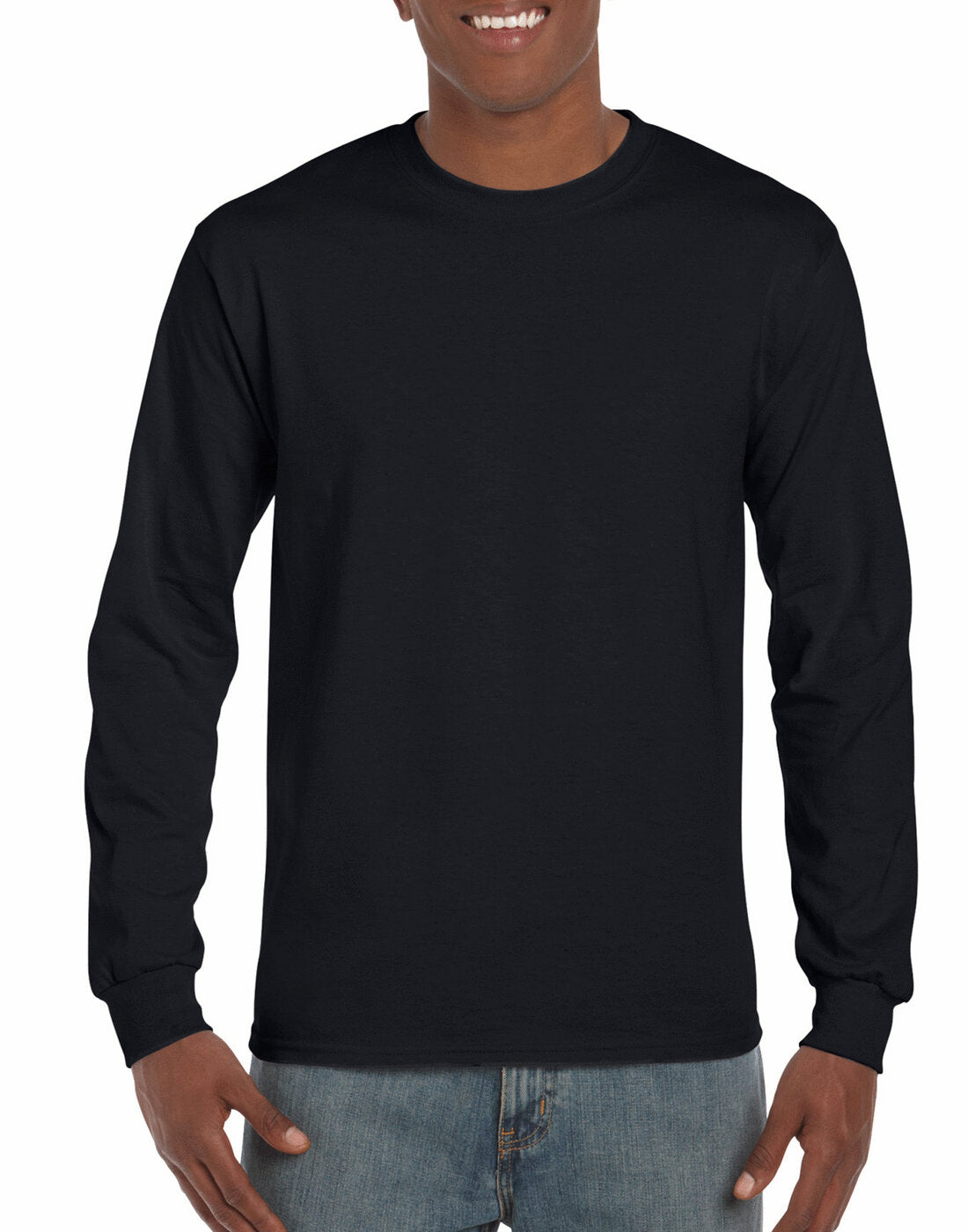Gildan Ultra Cotton Adult Long Sleeve T-Shirt - Black