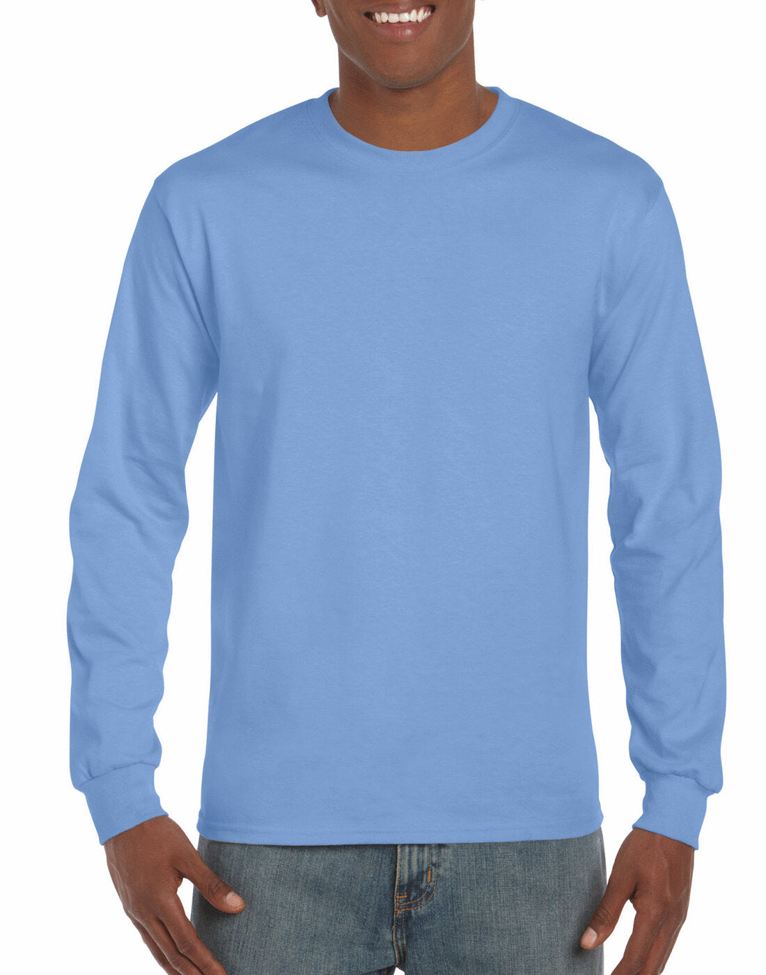 Gildan Ultra Cotton Adult Long Sleeve T-Shirt - Carolina Blue