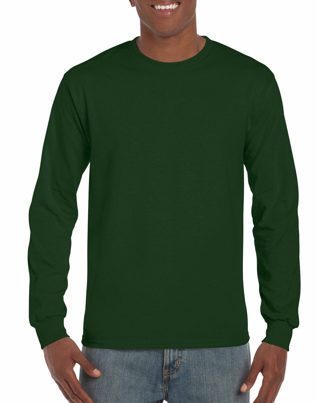 Gildan Ultra Cotton Adult Long Sleeve T-Shirt - Forest Green