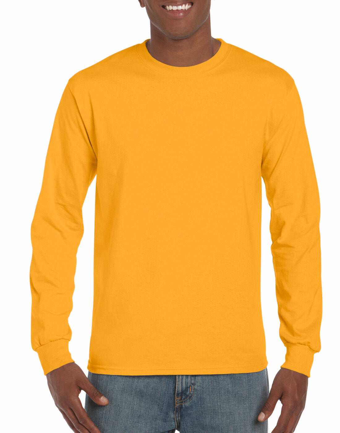 Gildan Ultra Cotton Adult Long Sleeve T-Shirt - Gold