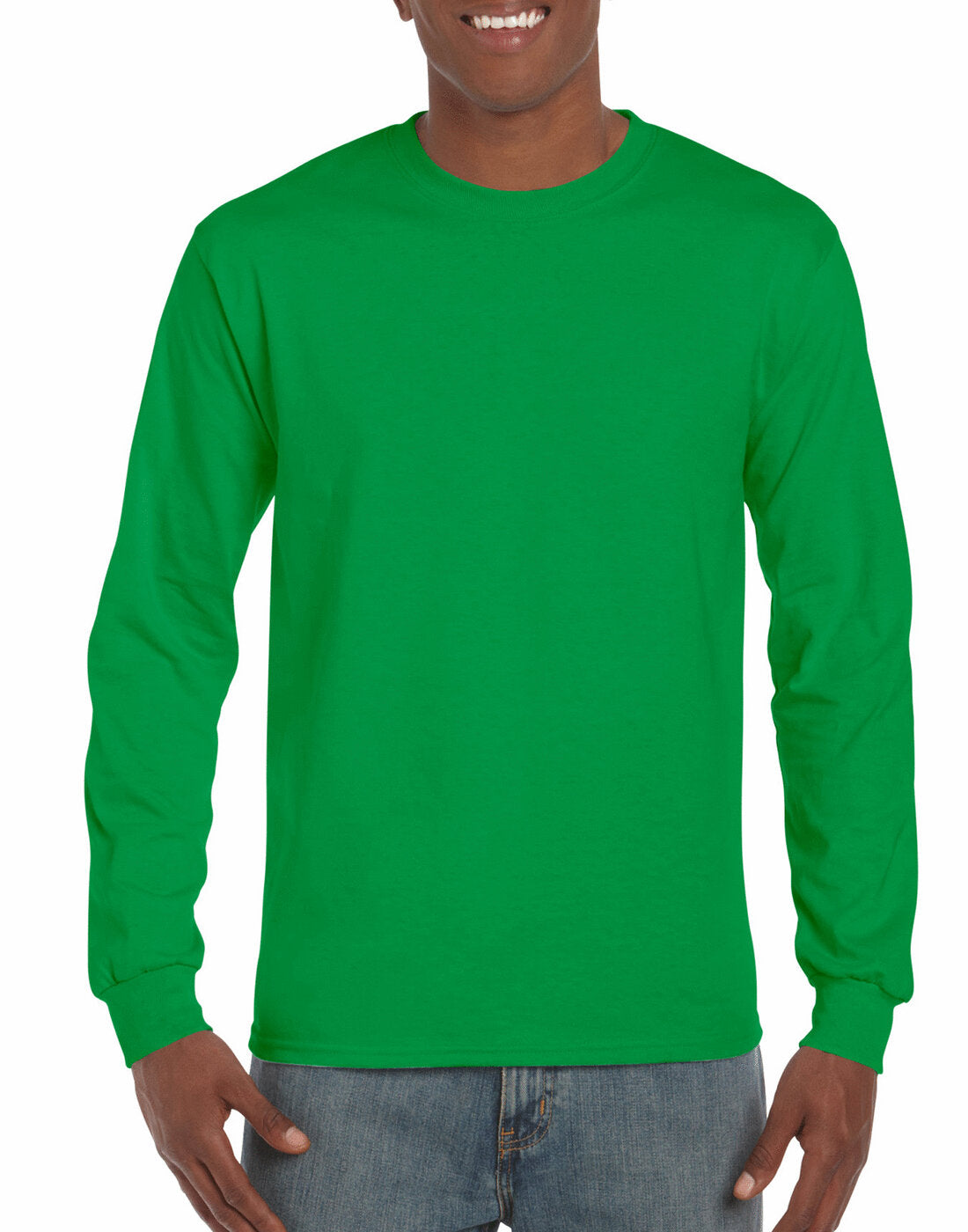 Gildan Ultra Cotton Adult Long Sleeve T-Shirt - Irish Green