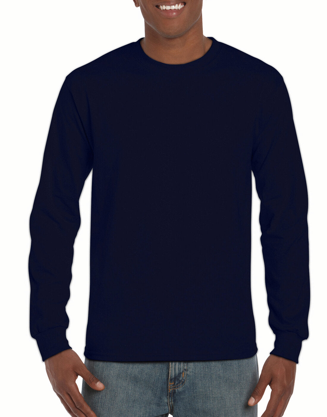 Gildan Ultra Cotton Adult Long Sleeve T-Shirt - Navy