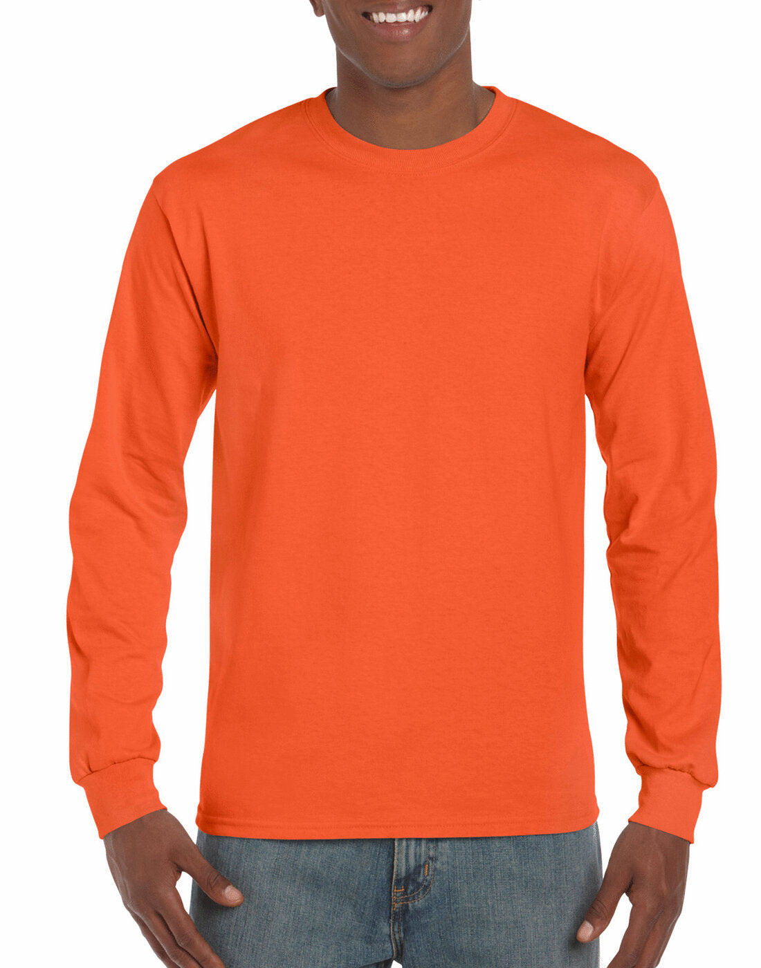Gildan Ultra Cotton Adult Long Sleeve T-Shirt - Orange