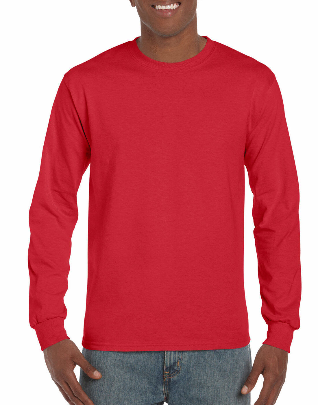 Gildan Ultra Cotton Adult Long Sleeve T-Shirt - Red