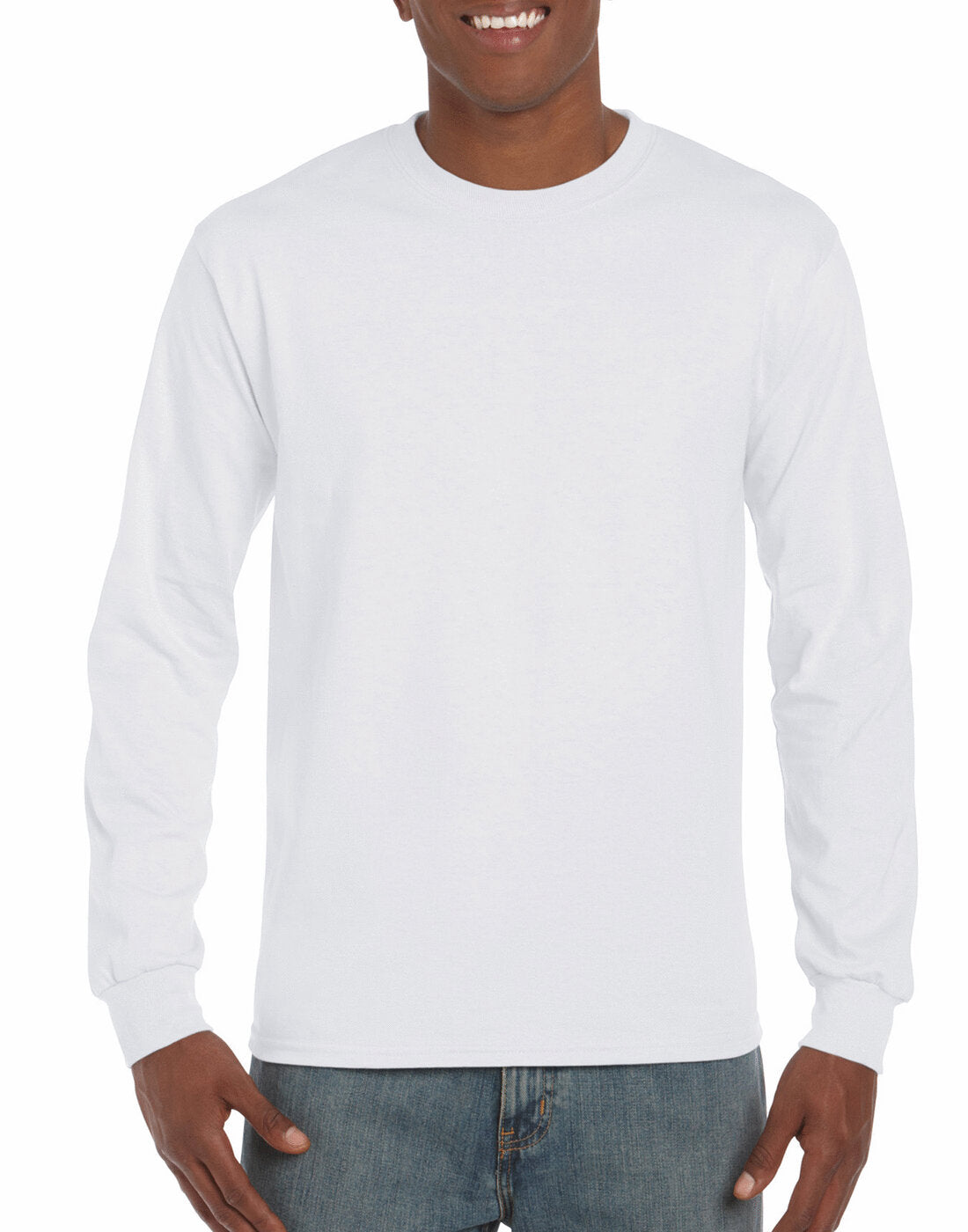 Gildan Ultra Cotton Adult Long Sleeve T-Shirt - White