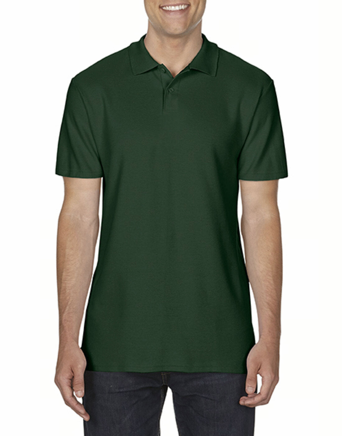 Gildan Softstyle Double Pique Polo - Forest Green