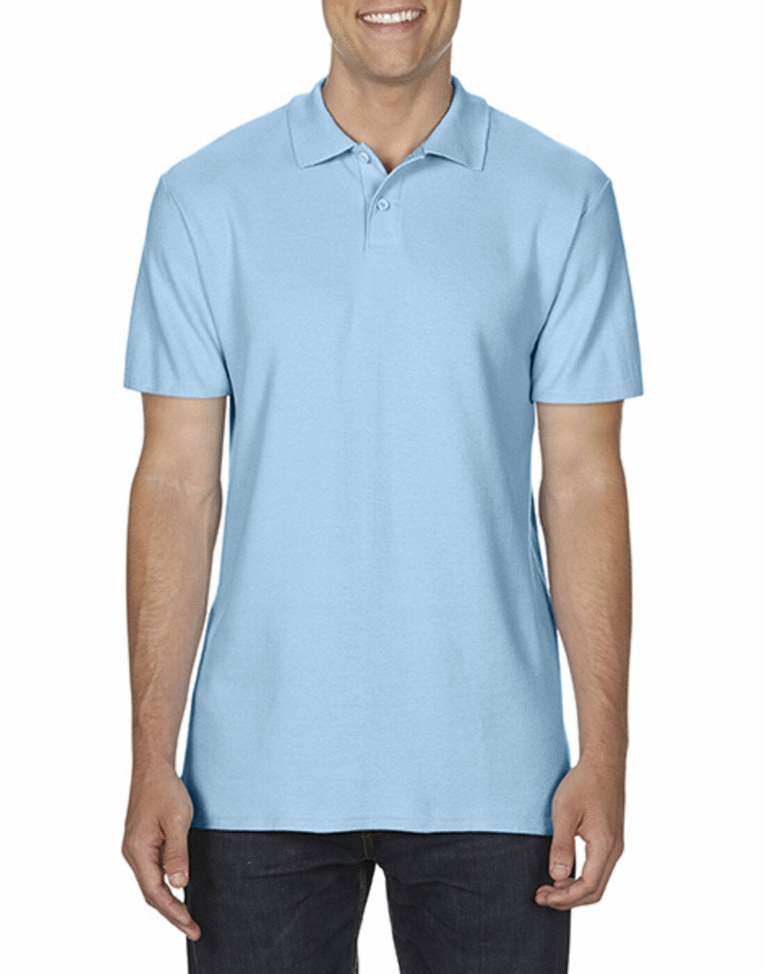 Gildan Softstyle Double Pique Polo - Light Blue