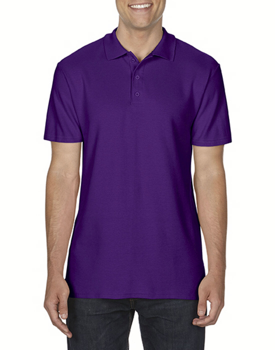 Gildan Softstyle Double Pique Polo - Purple