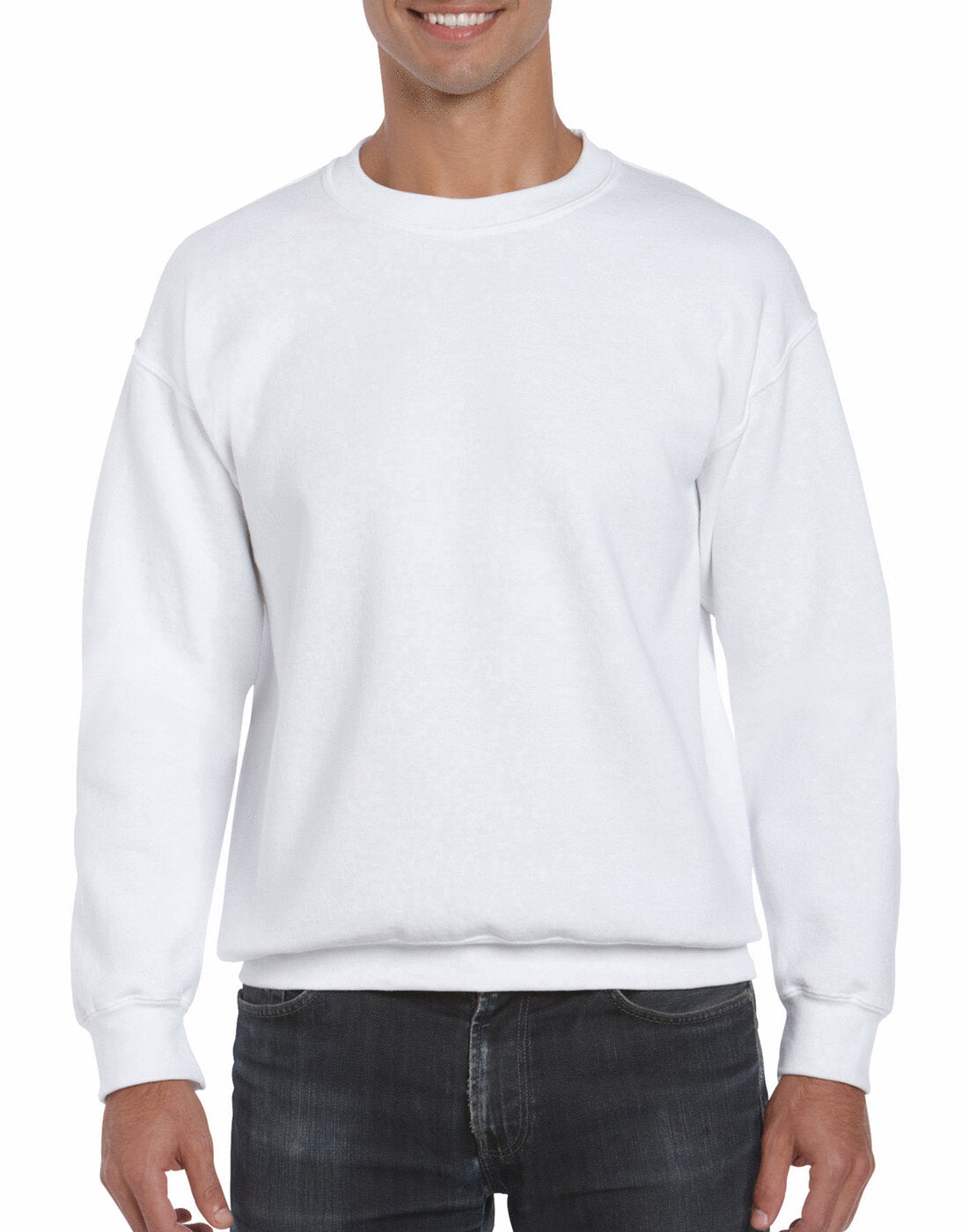 Gildan Dryblend Adult Crew Neck Sweatshirt - White