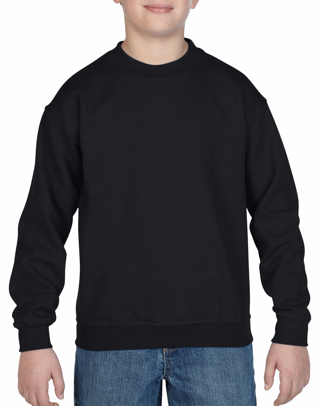 Gildan Kids Heavyblend Crew Neck Sweatshirt - Black