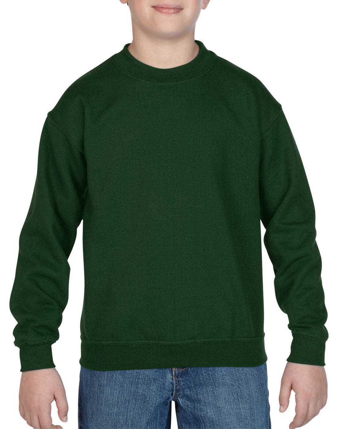 Gildan Kids Heavyblend Crew Neck Sweatshirt - Forrest Green