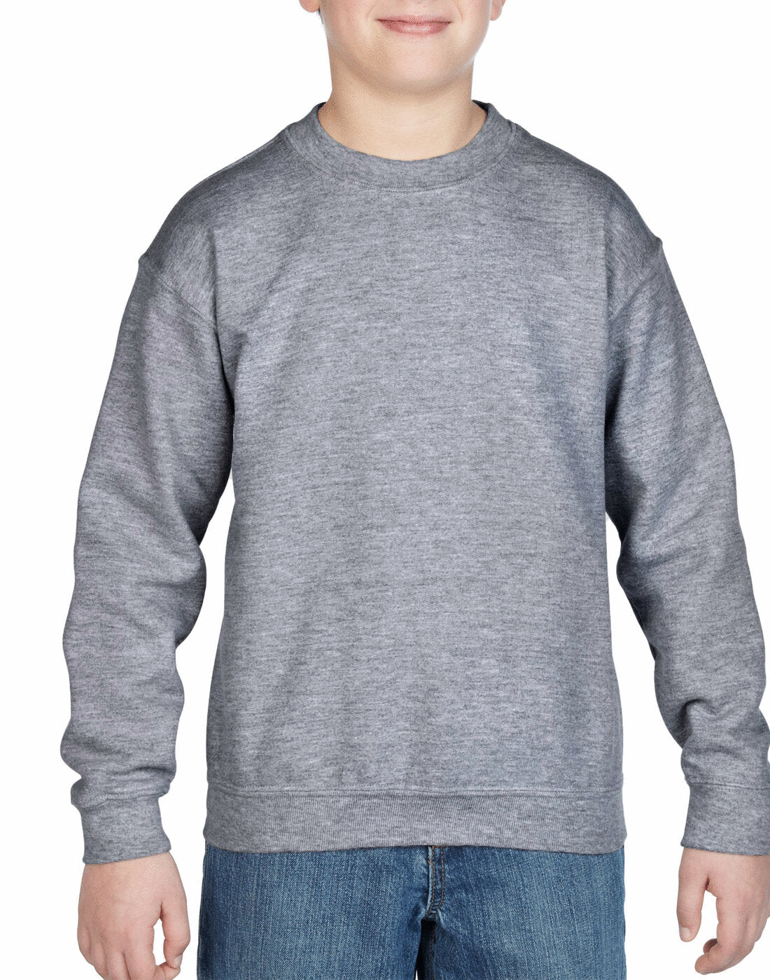Gildan Kids Heavyblend Crew Neck Sweatshirt - Graphite Heather