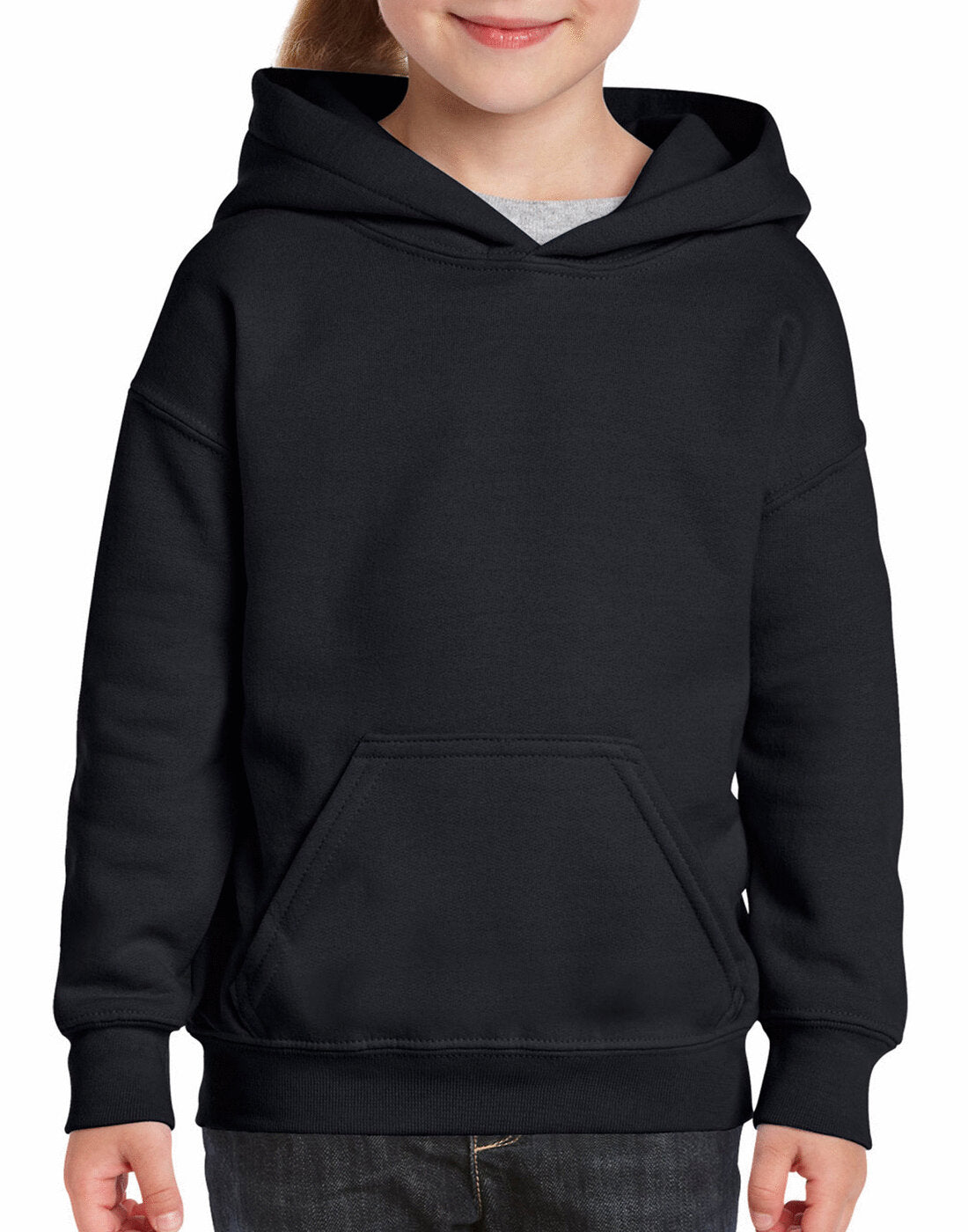 Gildan Kids Heavy Blend Hooded Sweatshirt - Black