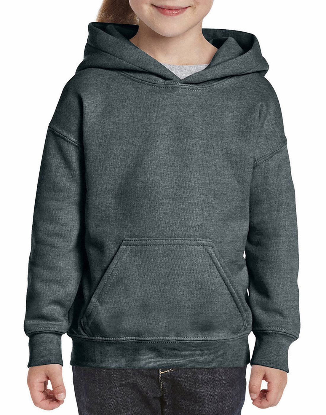 Gildan Kids Heavy Blend Hooded Sweatshirt - Dark Heather