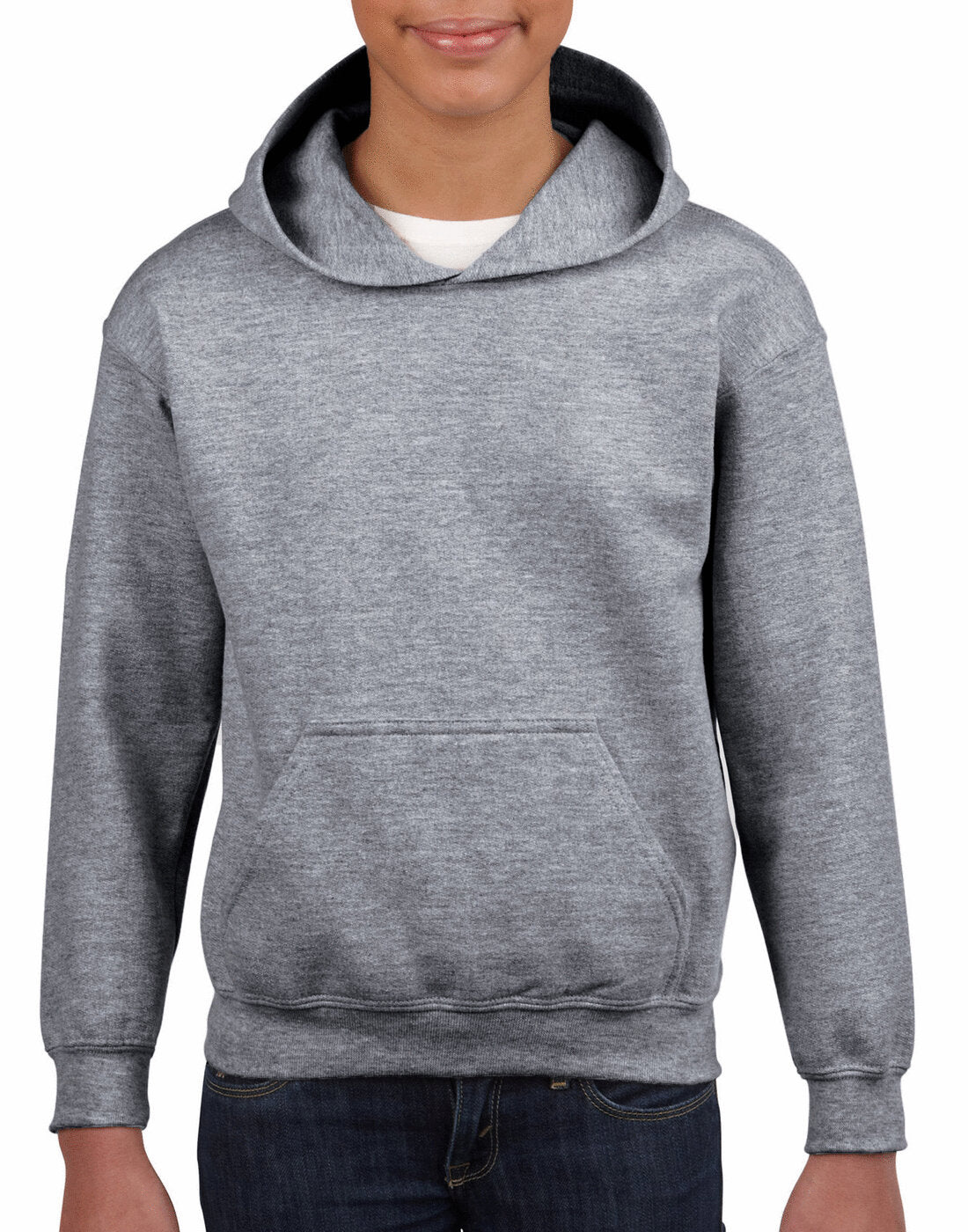 Gildan Kids Heavy Blend Hooded Sweatshirt - Graphite Heather