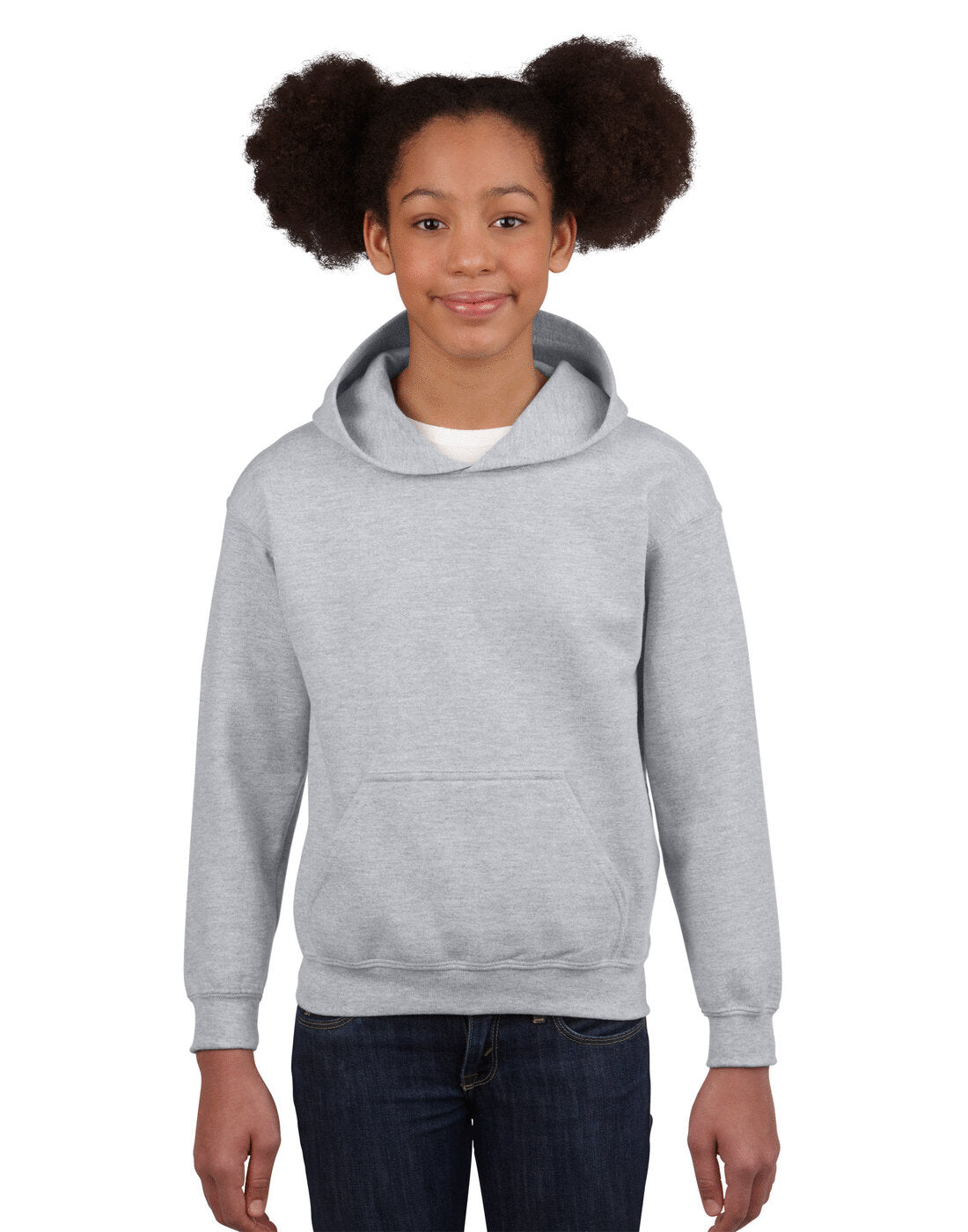 Gildan Kids Heavy Blend Hooded Sweatshirt - Sports Grey