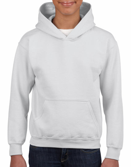 Gildan Kids Heavy Blend Hooded Sweatshirt - White