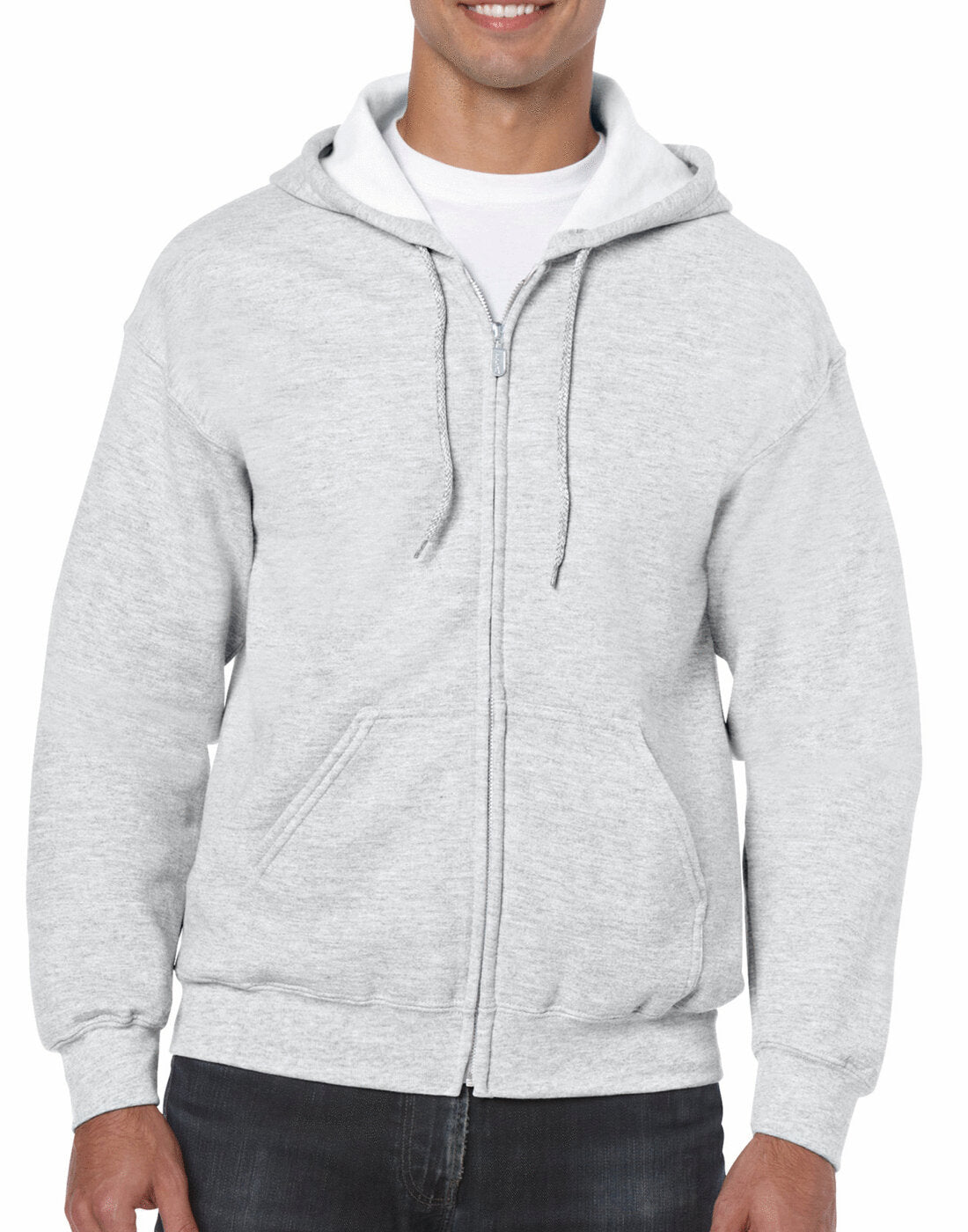 Gildan Adult Heavy Blend Full Zip Hooded Sweatshirt - Ash