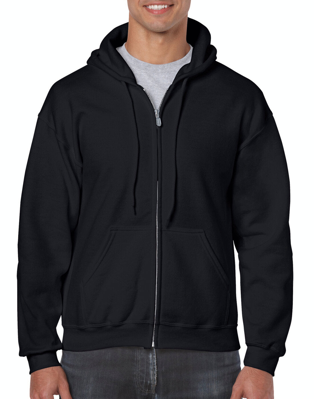Gildan Adult Heavy Blend Full Zip Hooded Sweatshirt - Black