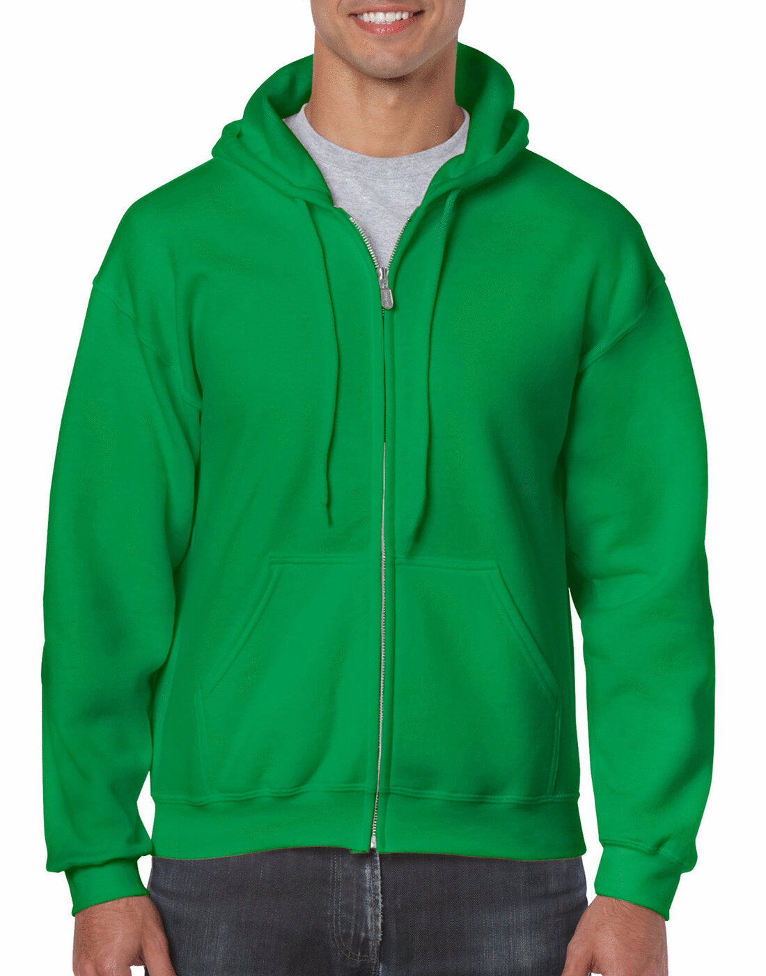 Gildan Adult Heavy Blend Full Zip Hooded Sweatshirt - Irish Green