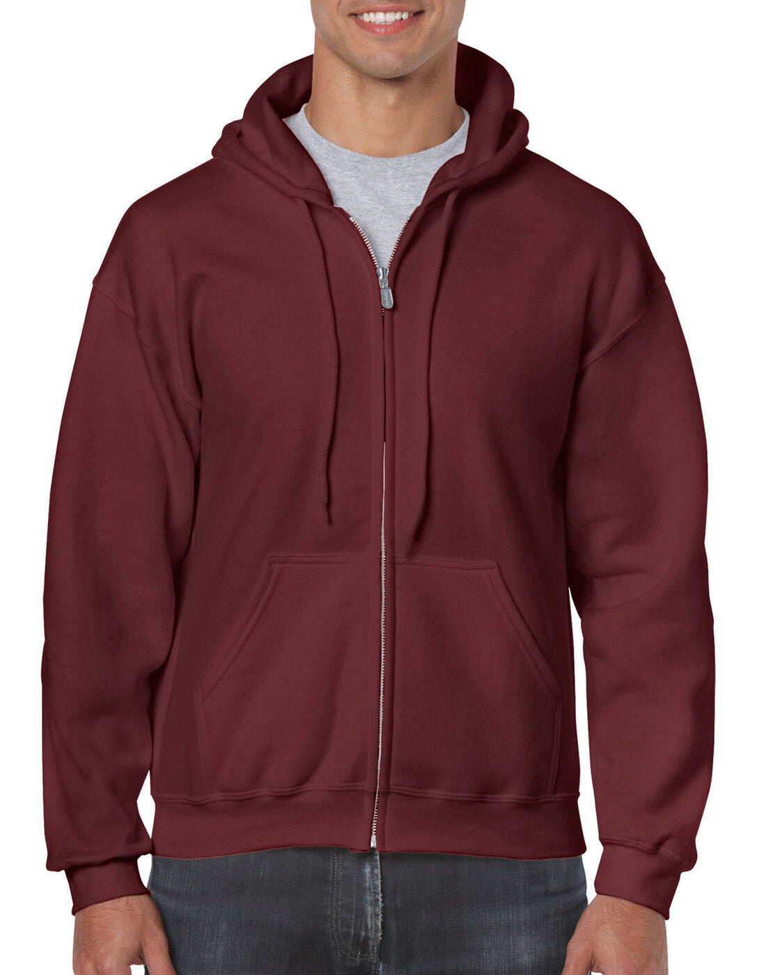 Gildan Adult Heavy Blend Full Zip Hooded Sweatshirt - Maroon