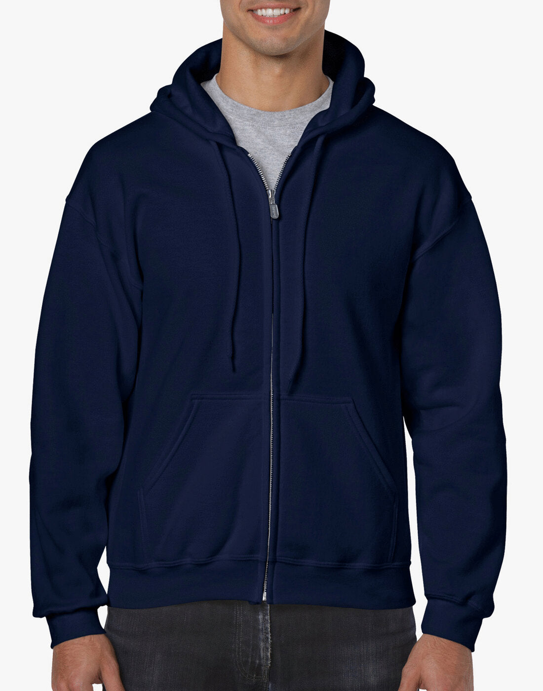 Gildan Adult Heavy Blend Full Zip Hooded Sweatshirt - Navy