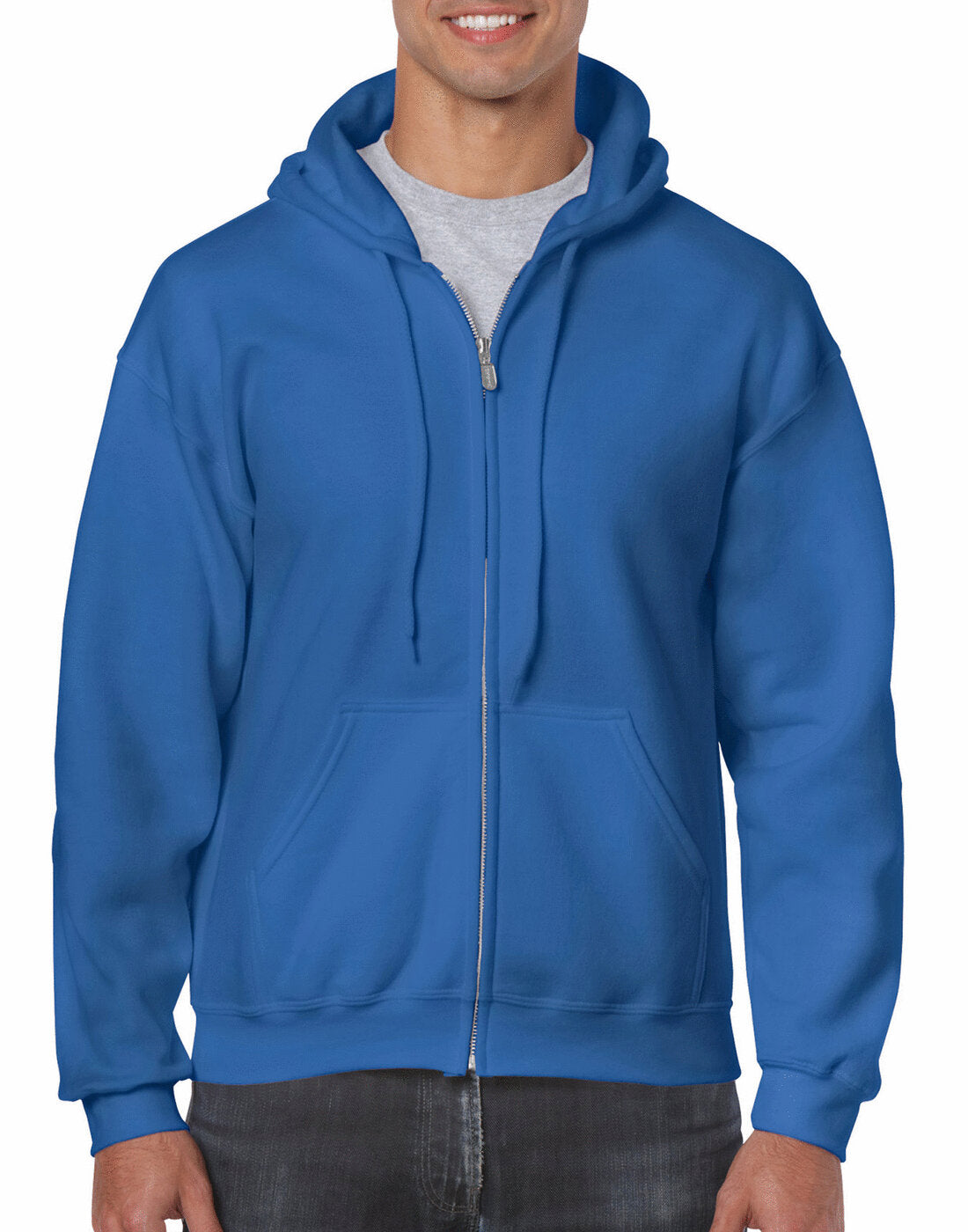 Gildan Adult Heavy Blend Full Zip Hooded Sweatshirt - Royal Blue